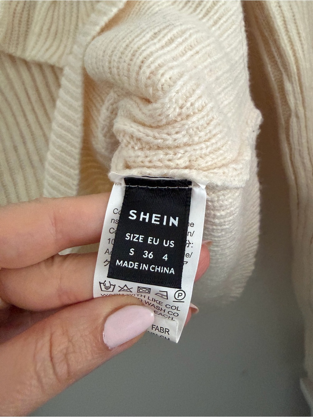 Cream Ribbed Ruffle Crewneck Sweater - Picture 5 of 10